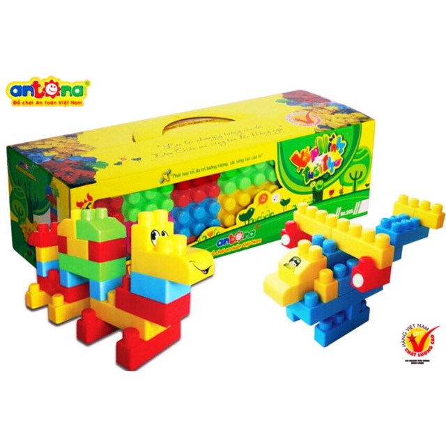 Bộ xếp hình tuổi thơ 110 chi tiết Antona ( Hàng Việt Nam! Chất lượng cao)