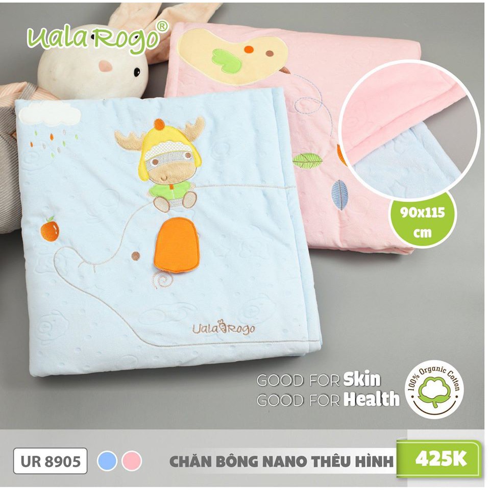 Chăn Bông UALA &amp; ROGO Nano Kháng Khuẩn Siêu Nhẹ 90x115cm UR 8905