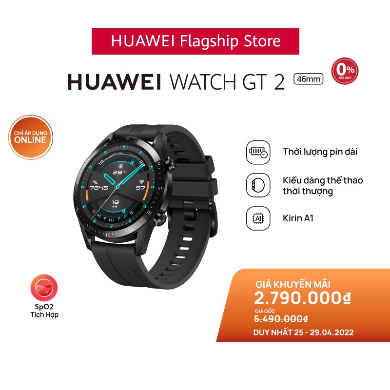 Đồng hồ Huawei Watch GT2 Kirin A1 | Thời lượng pin dài | Kiểu dáng thể thao