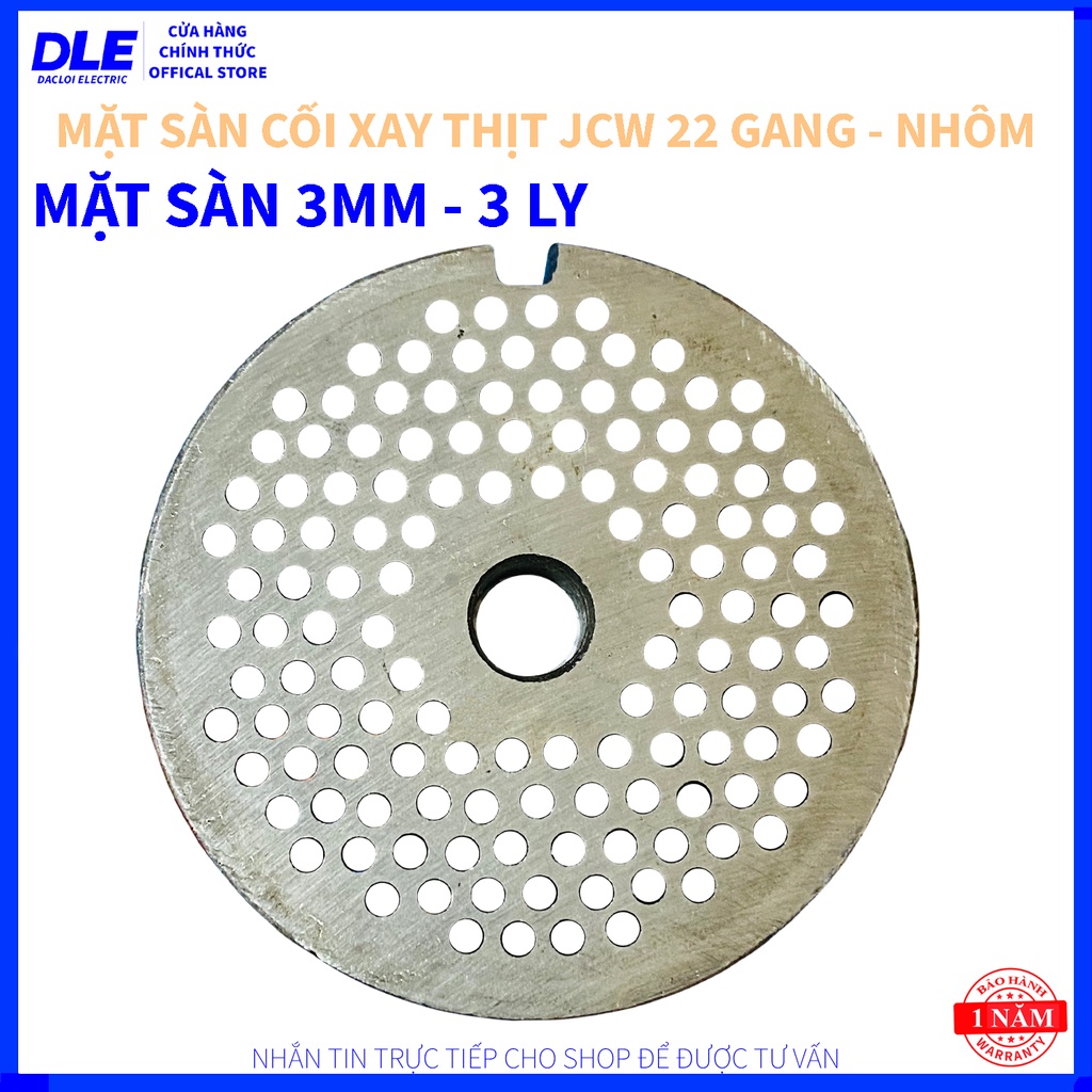 MẶT SÀN CỐI XAY THỊT JCW - 22 DÀY 10mm - NHÔM - GANG - INOX - 3MM - 4MM - 6MM - 8MM