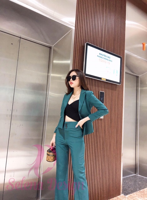 SET VEST XANH CAO CẤP🌸 DÁNG QUẦN ỐNG CÔN ĐỨNG ☘HÀNG THIẾT KẾ