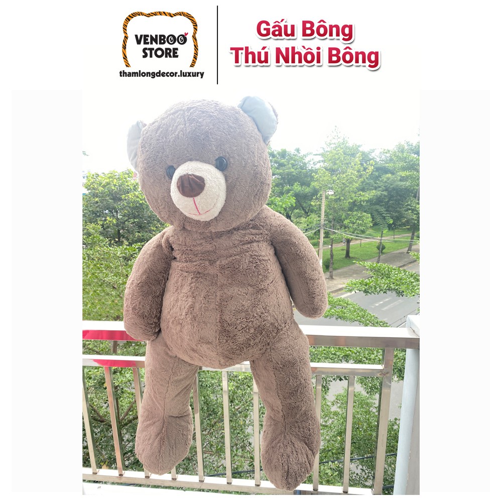 [ Sale Nhanh ] Gấu bông Teddy 1m2 chất lông Hàn Quốc siêu mịn | Vỏ gấu bông thú nhồi bông