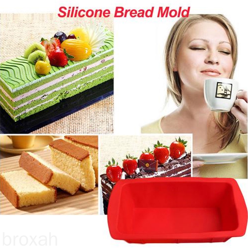 Khuôn Silicone Làm Bánh Chống Dính Hình Chữ Nhật Tiện Dụng