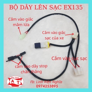 Dây lên sạc EX 150 sạc HCE cho EX 135 bộ dây bấm sẵn giắc theo xe lắp đặt như zin