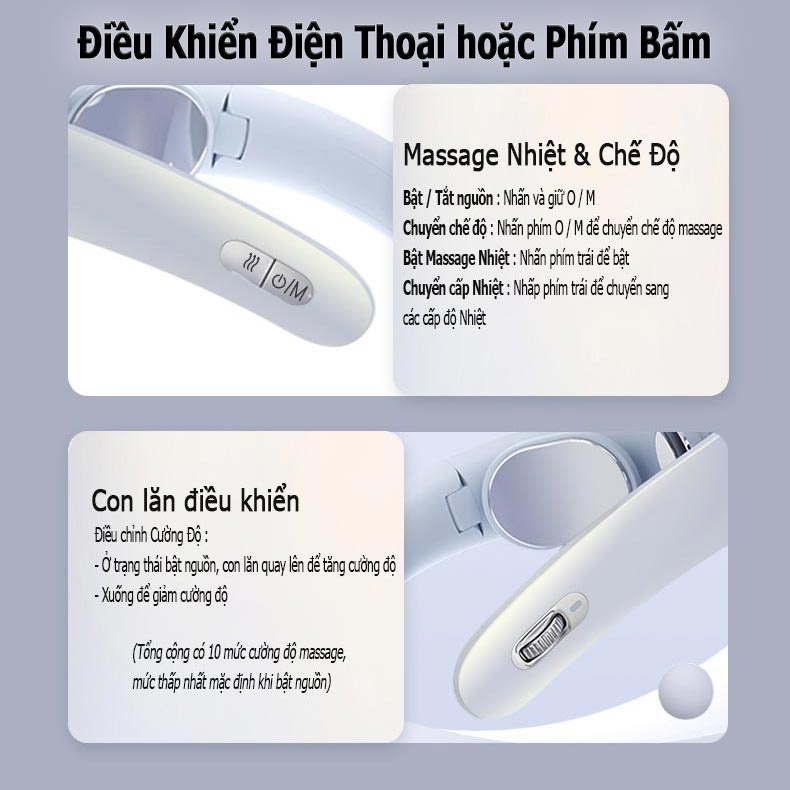 Máy massage cổ thông minh Jeeback G6 / G5 - 4 Chế Độ - 8/10 Cường Độ Massage xung điện