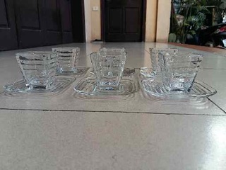 Bộ 6 tách đĩa cafe thủy tinh