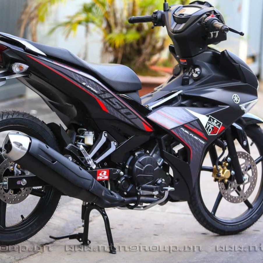 Tem Rời Ex 150 Y15zr Đen Nhám - Tem 3 Lớp - Tặng Logo - New V19