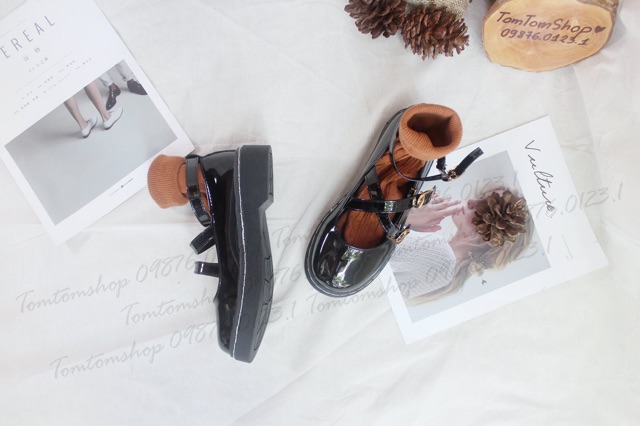 [CÓ SẴN] Giày oxford ulzzang cosplay quai chéo - CÓ CLIP - ảnh thật | BigBuy360 - bigbuy360.vn