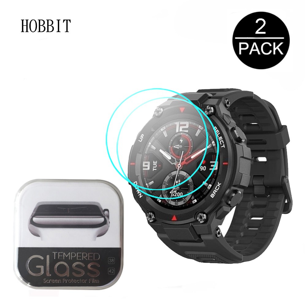 2 cái cho Huami Amazfit T-Rex Bảo vệ màn hình bằng kính cường lực cho CES mới 2020 Amazfit T rex Phụ kiện bảo vệ đồng hồ thông minh