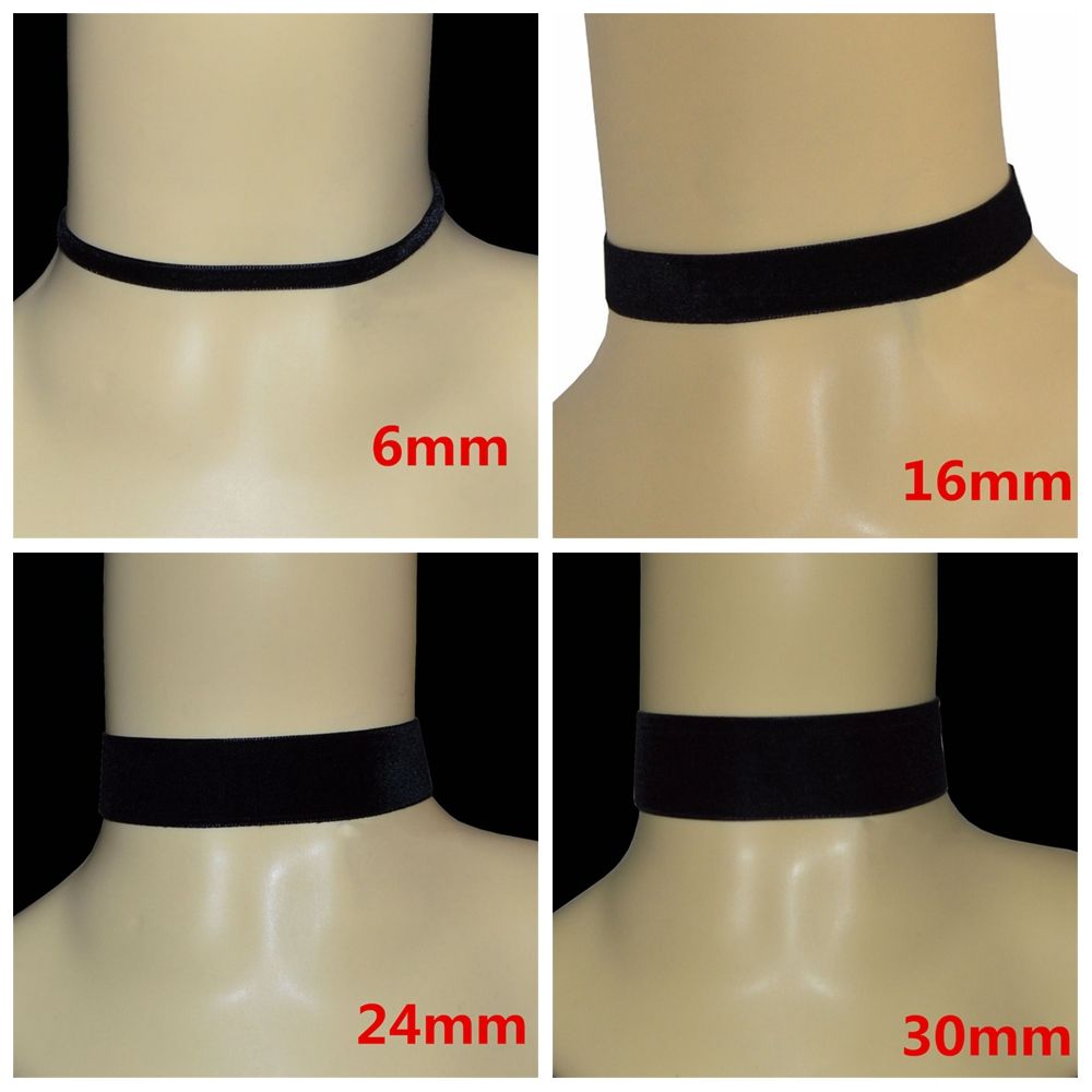 Vòng Cổ Choker Nhung Màu Đen Phong Cách Nghệ Thuật Gothic Cho Nữ