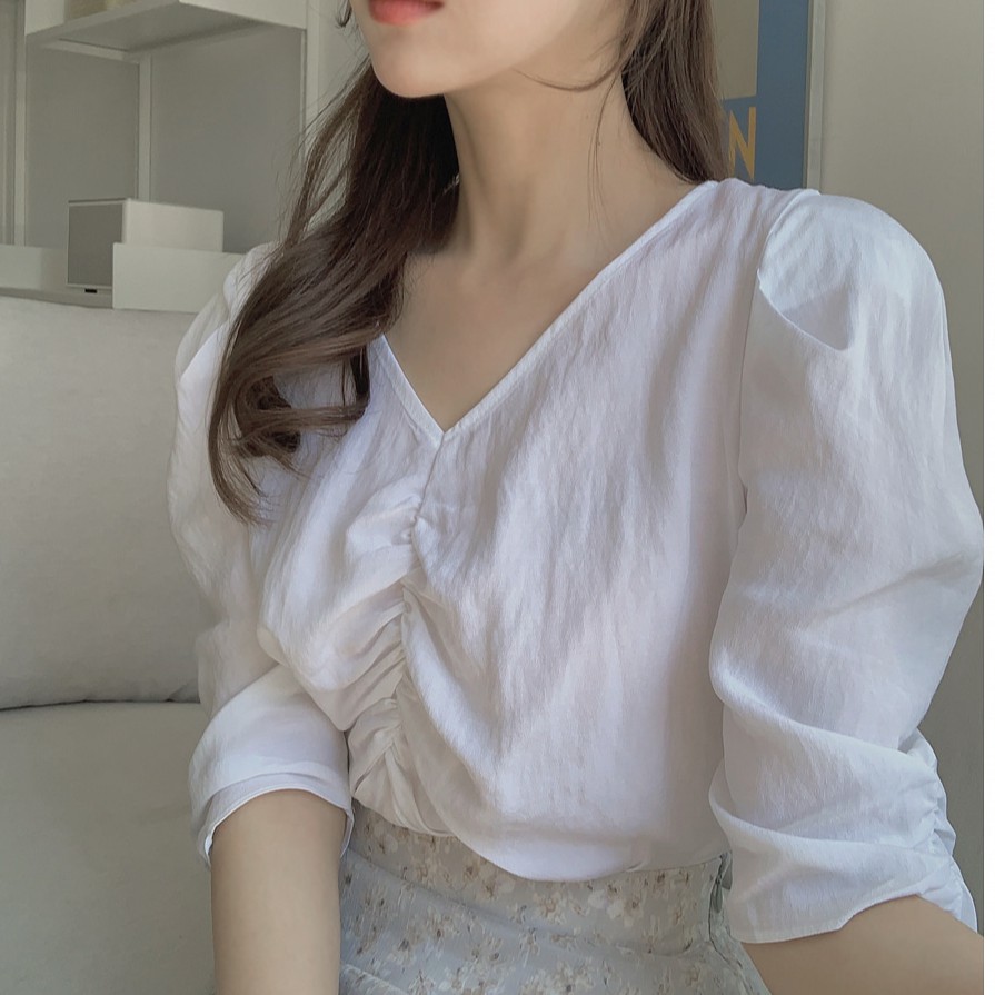 Áo Nữ Cổ Chữ V Phong Cách Hàn Quốc 42965