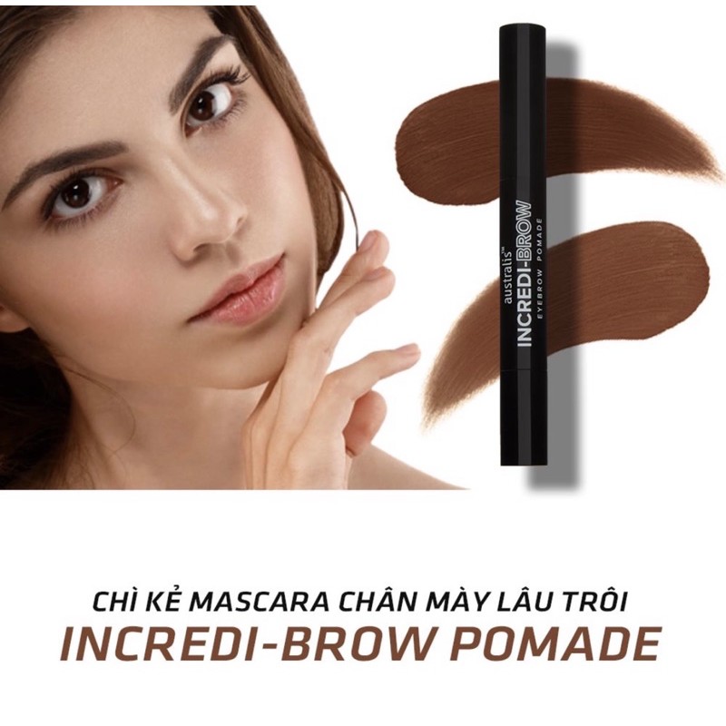 Bình Kẻ Chân Mày Dạng Kem Siêu Lì Màu Nâu Đậm Nâu Sáng Incredi Brow Eyebrow Pomade Australis