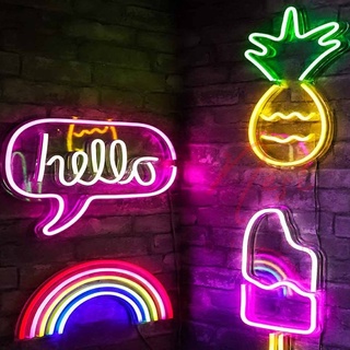 Đèn trang trí nhiều hình, Đèn led Neon light ánh sáng long lanh - BinaShop