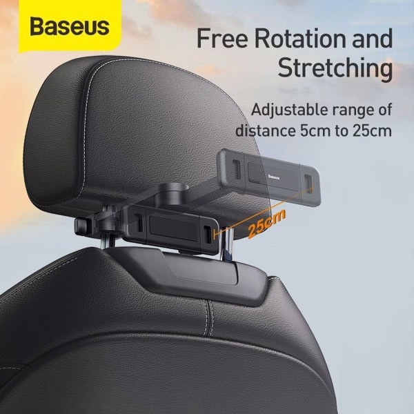 Kẹp Ipad/ điện thoại xếp gọn dùng gắn lưng ghế trên xe hơi Baseus Fun Journey Backseat Lazy Bracket (4.7 - 12.3 inches)