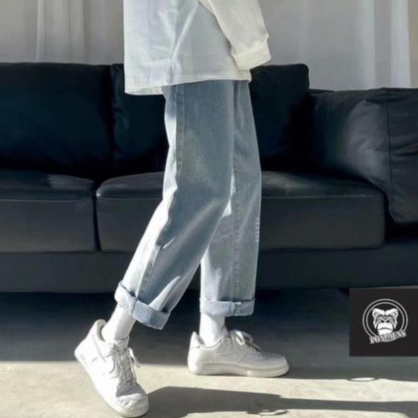 Quần JEAN NAM ỐNG RỘNG màu xanh nhạt và đen Pon.mens | BigBuy360 - bigbuy360.vn