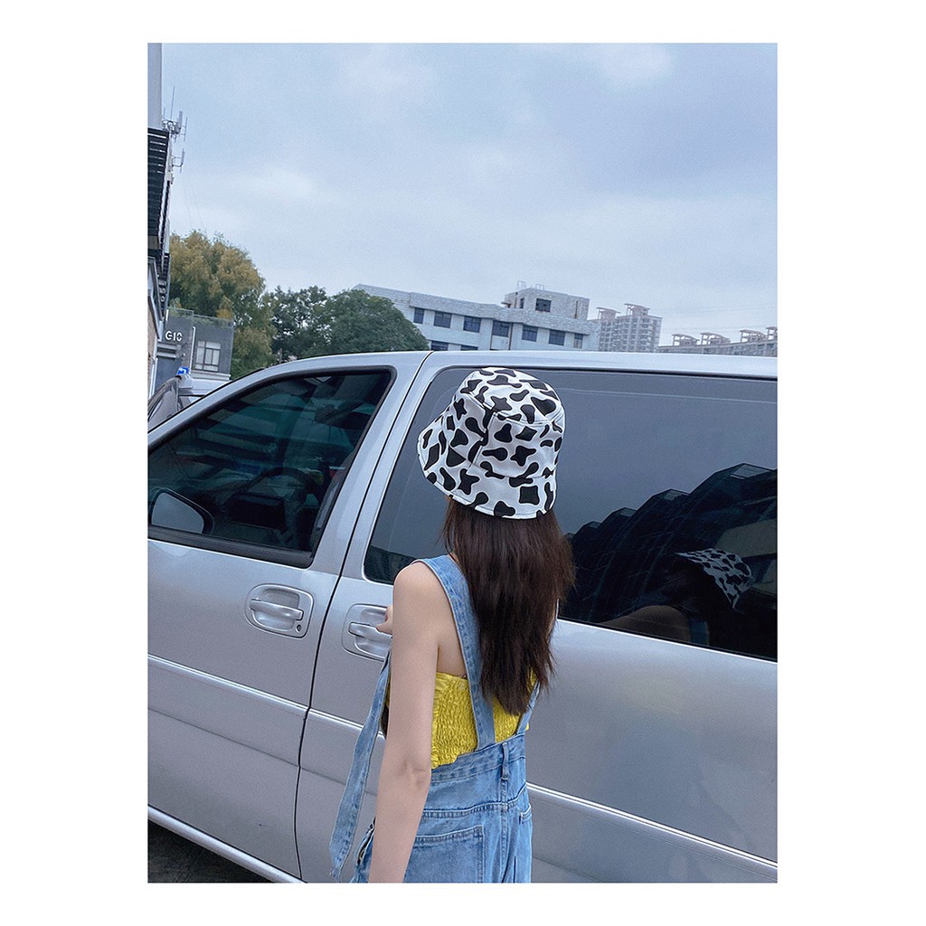 Mũ Bucket Bò Sữa Hot Trend 2 Mặt Tiện Lợi Chất Vải Cotton Dày Mịn Form Chuẩn Đẹp Phong Cách Ulzzang Unisex JUSSY