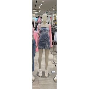 VÁY BODY H&M AUTH 100%- ĐẦM H&M HOẠ TIẾT DENIM XANH DƯƠNG - Size S