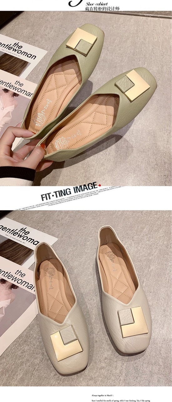 (A003) Giày sandal đế thấp mũi vuông phong cách thời trang thanh lịch cho nữ Hàng CAO CẤP