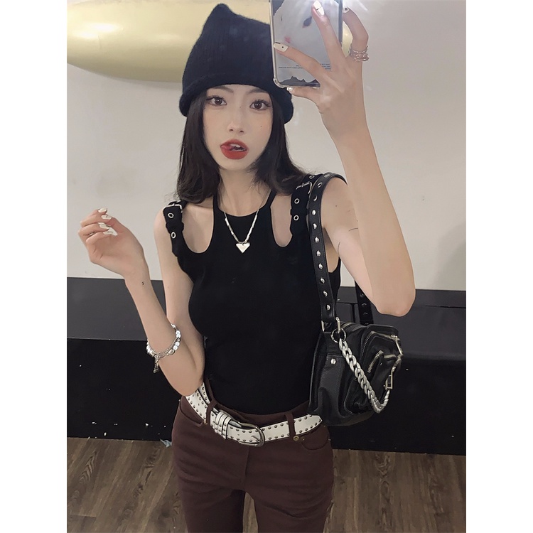 Áo Hai Dây Màu Sắc Đơn Giản Quyến Rũ Cho Nữ