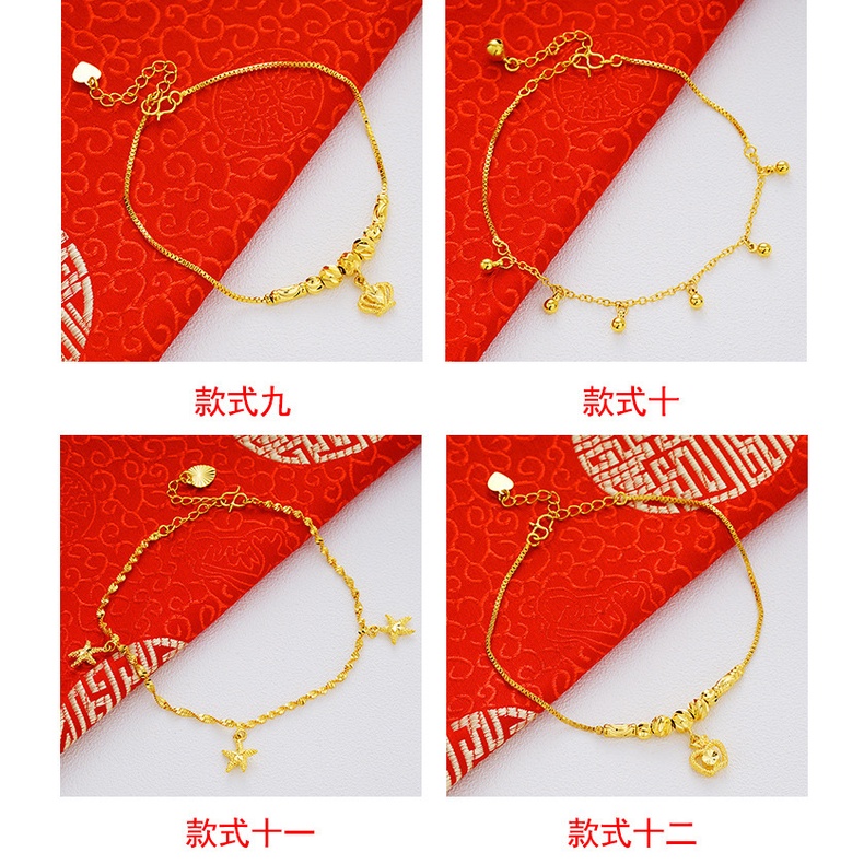 Lắc Chân Mạ Vàng 24K Hai Lớp Thời Trang