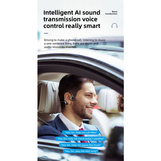 Không dây mới Bone conduction Tai nghe bluetooth stereo treo tai thể thao Tai nghe Đối với Apple, Huawei, android 『 rccu 』