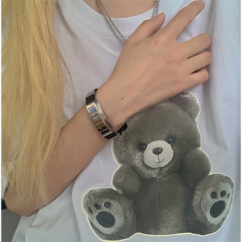 [Spot] Vòng Tay Thép Titan Phong Cách Hàn Quốc Cá Tính