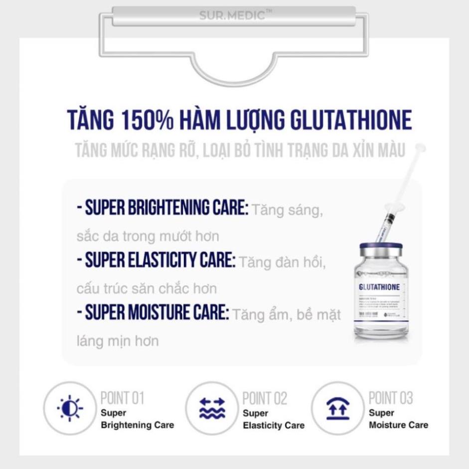 Mặt Nạ Dưỡng Trắng Da Glutathione SurMedic Mặt Nạ Cấp Ẩm Giảm Thâm Nám Đều Màu Da, Thẩm Thấu Nhanh Không Để Lại Dầu Nhờn