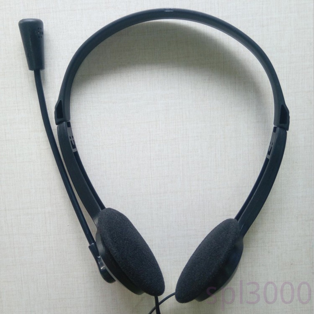 3.5mm Wired Stereo Headset Noise Cancelling Earphone Microphone Computer Laptop Headphone 2 Interfaces