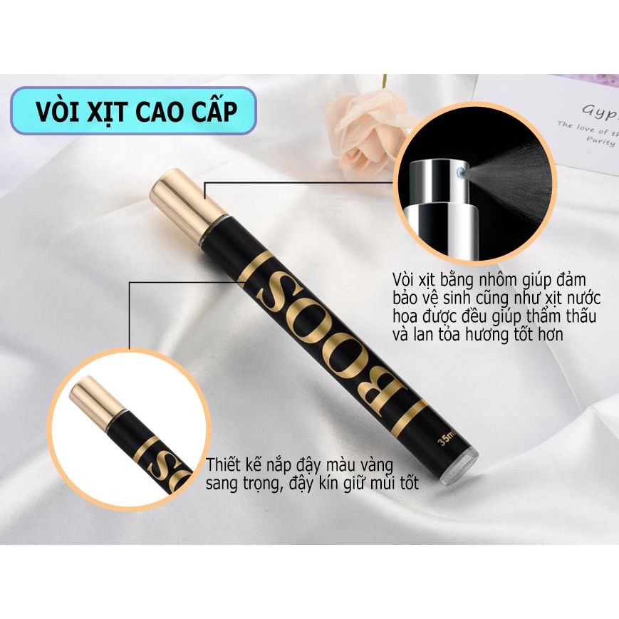 -Nuoc Hoa Nam Lucabossi BOOS Lưu Hương Lâu Dung Tích 35Ml Hương TƯƠI MÁT Giúp Bạn Tự Tin Và Nam Tính