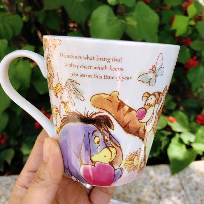 Cốc Sứ Uống Cà Phê In Hình Chú Lừa / Gấu Pooh Dễ Thương Dùng Làm Quà Tặng
