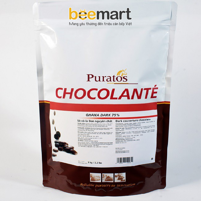 Socola nguyên chất Chocolate 75% 1kg