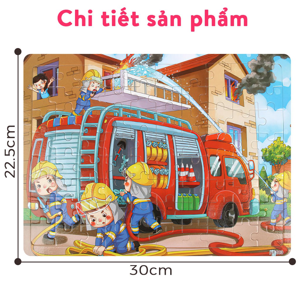 Xếp hình cho bé 60 mảnh ghép gỗ nhiều mẫu đẹp, đồ chơi phát triển trí tuệ ETOYS