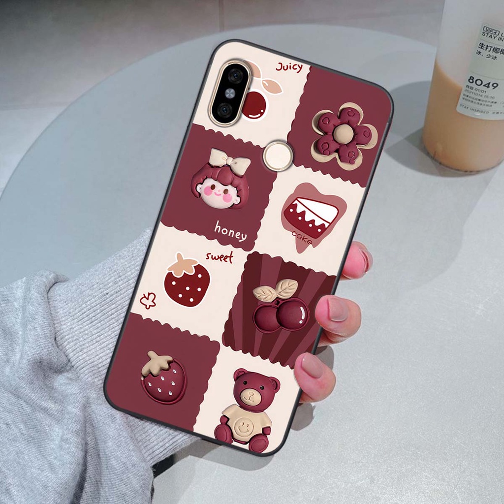 Ốp Xiaomi Mi A2 in hình trái tim, caro kẹo ngọt đầy cá tính siêu đẹp siêu chất