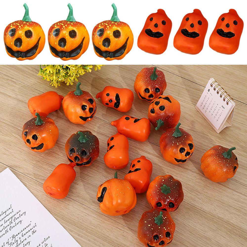 Set 6 Viên LANSEL Hóa Trang Halloween|Bí Ngô Nhân Tạo Trang Trí Lễ Tạ Ơn