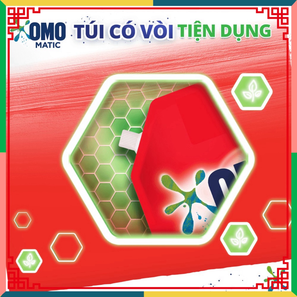 Combo 2 Túi Nước giặt OMO Matic chuyên dùng cửa đằng trước 3.6kg/túi