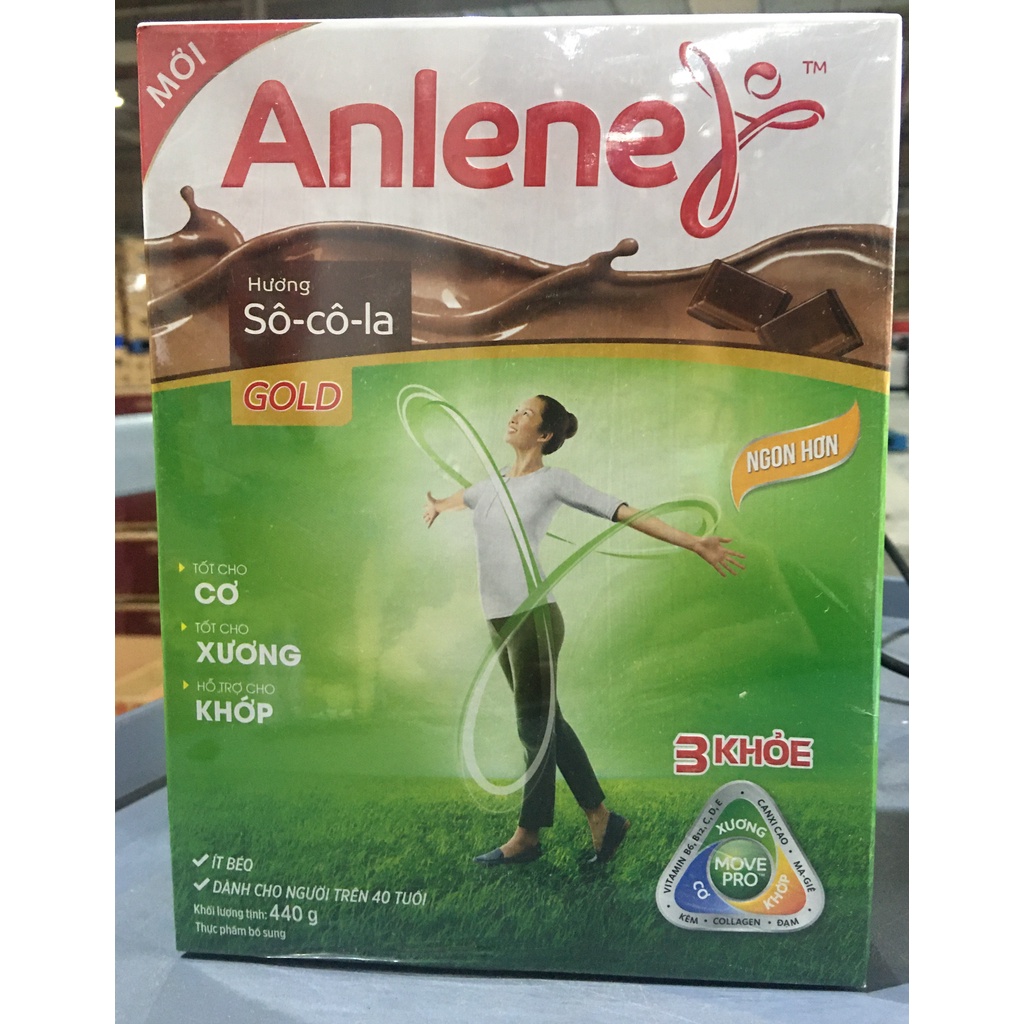 Sữa bột Anlene Gold Movepro Hộp 440g chocolate