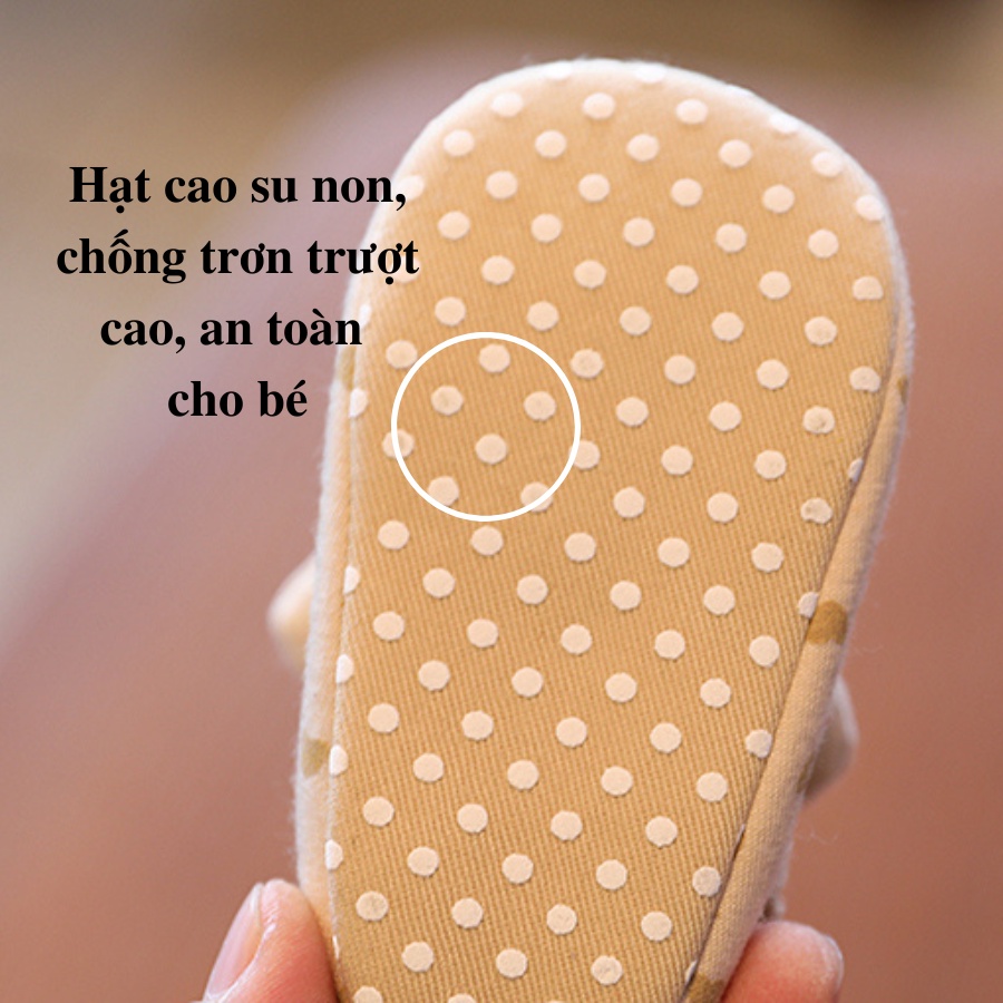 Giày tập đi cho bé gái đế mềm Bunny store, giày bé gái phù hợp cho trẻ em từ 6 tháng đến 1,5 tuổi GTD06