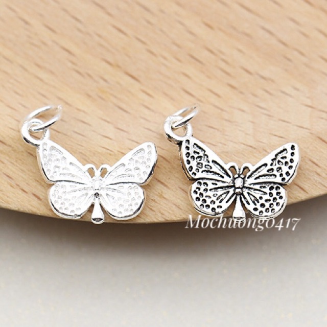 [GIÁ BUÔN] Charm hình bướm bạc cao cấp - Hàng bạc loại 1 siêu đẹp PH823