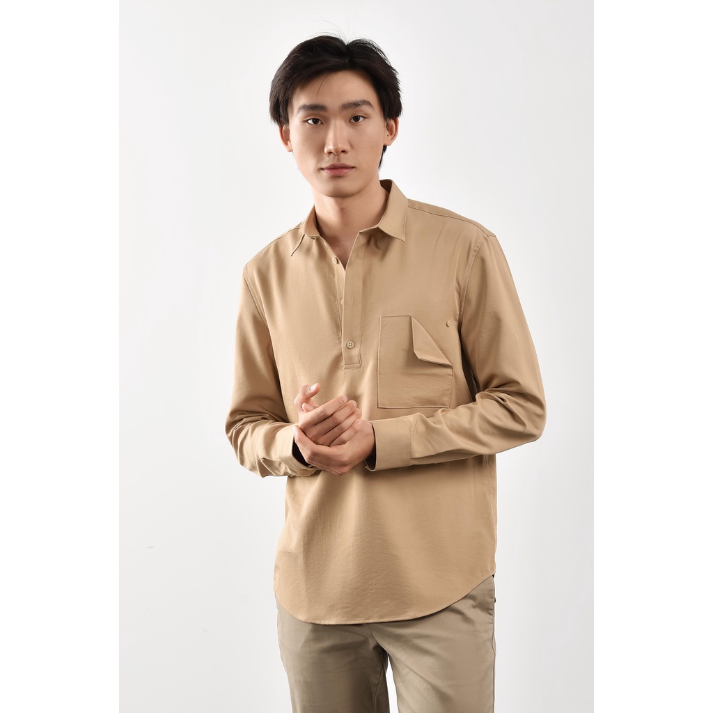 Áo Sơ Mi Nam Tay Dài Có Túi Form Regular - Routine 10S21SHL008