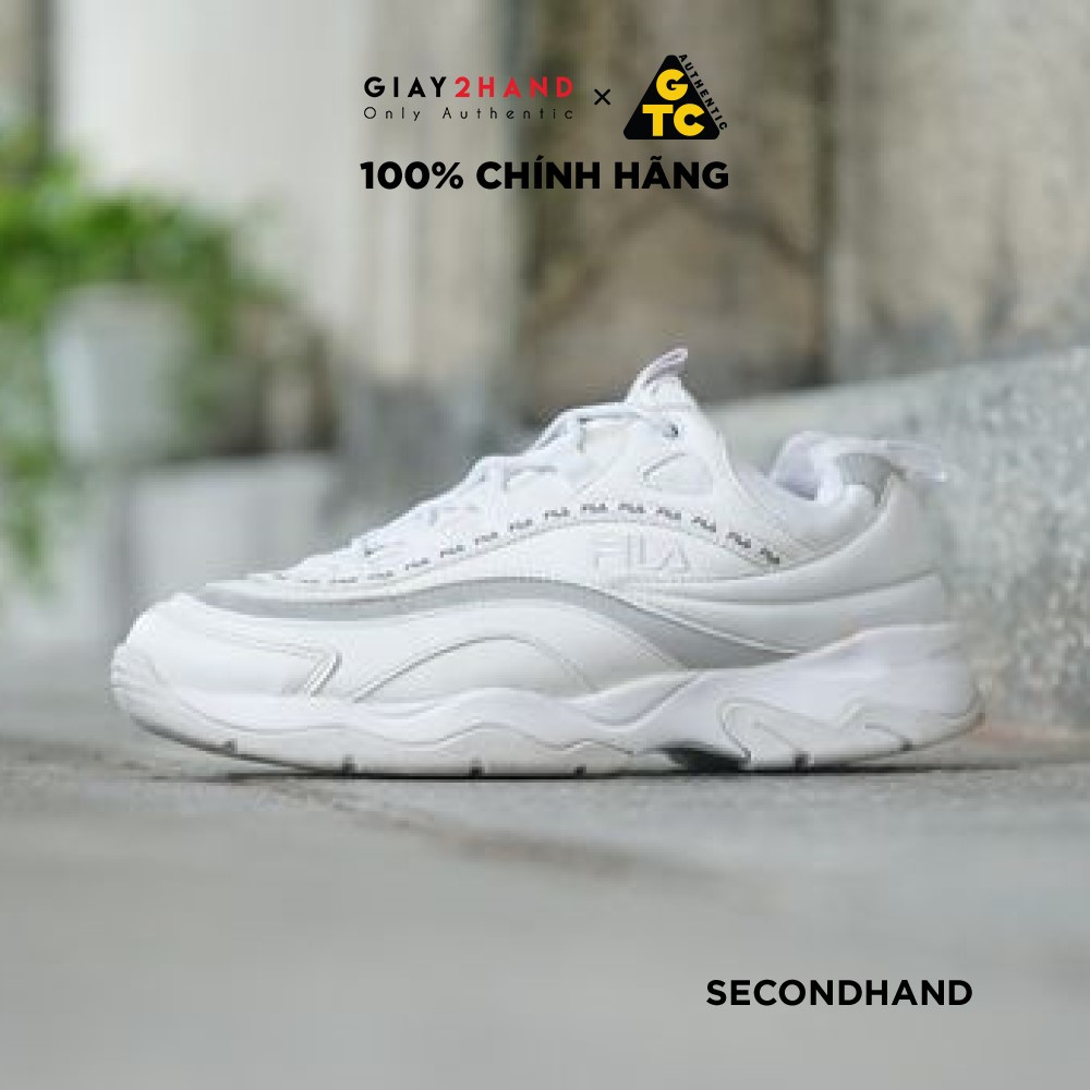 Giày Thể Thao FILA RAY TAPEY TAPE FS1SIB1171X-WWT GIÀY CŨ CHÍNH HÃNG