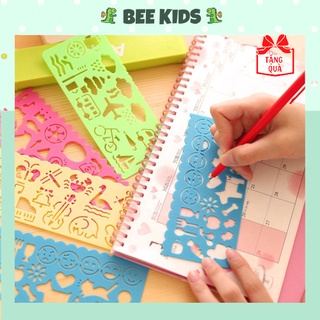 [SALE 1K GIÁ HỦY DIỆT] Thước Kẻ Nhiều Hình Cho Bé Tập Vẽ Beekids