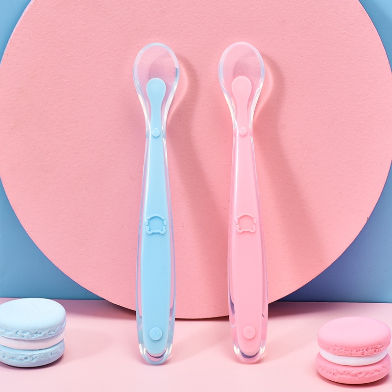 Muỗng Thìa Nhỏ Ăn Dặm Silicon Siêu Mềm Cho Bé Có Kèm Hộp Đựng