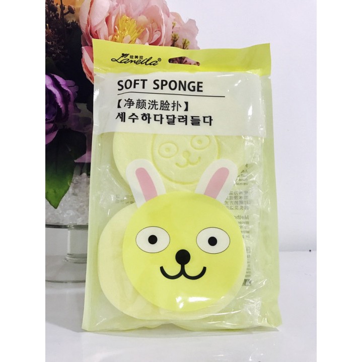 Bông rửa mặt Soft Sponge hình thú - B1008
