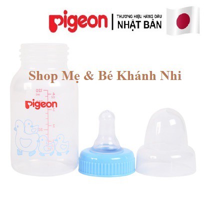 Bình sữa Pigeon 120ml/240ml nhựa PP tiêu chuẩn - Bình Sữa Pigeon Cổ Hẹp 120ml/240ml