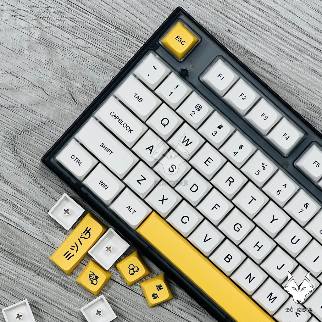 Bộ keycap bàn phím cơ XDA Honey Bee - 136 nút phù hợp cho fullsize, TKL, NJ68, RK G68, NJ80