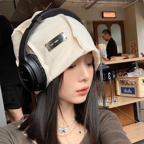Nón Trùm Đầu Nhỏ Che Mặt Màu Đen Phong Cách Nhật Bản Thời Trang Thu Đông Cho Nữ