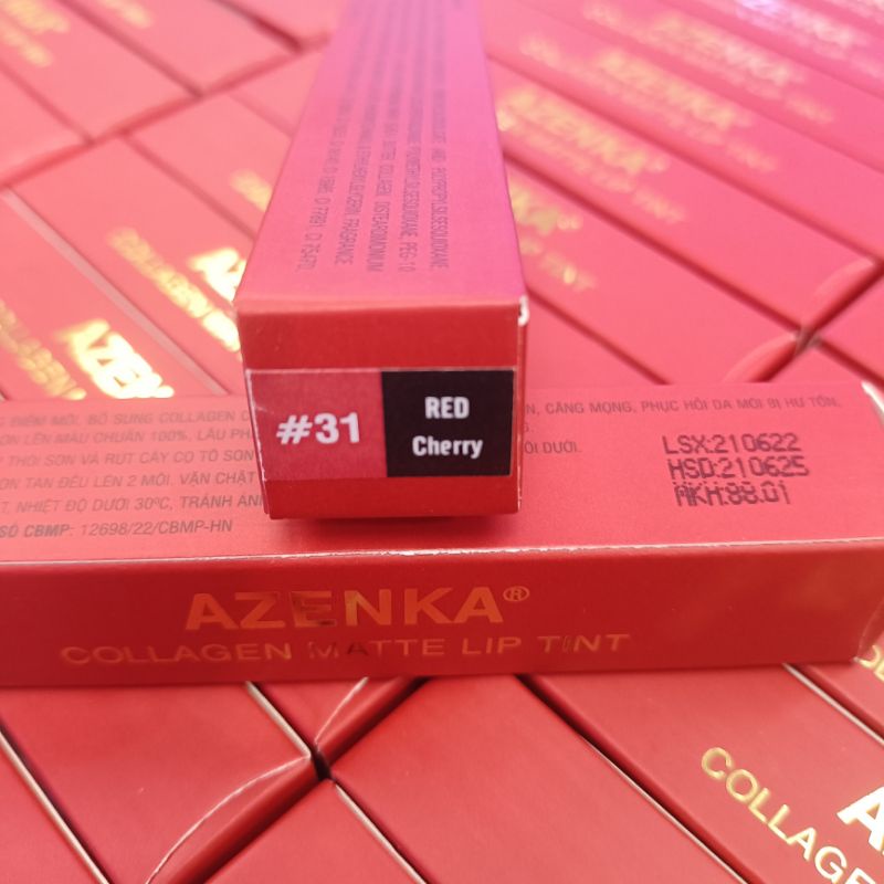 Son kem lì AZENKA Collagen Matte Lip Tin