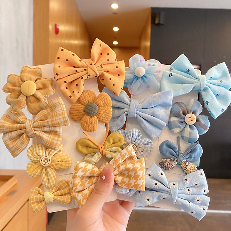 Set 8 Kẹp Tóc Hình Hoa Dễ Thương Cho Bé Gái