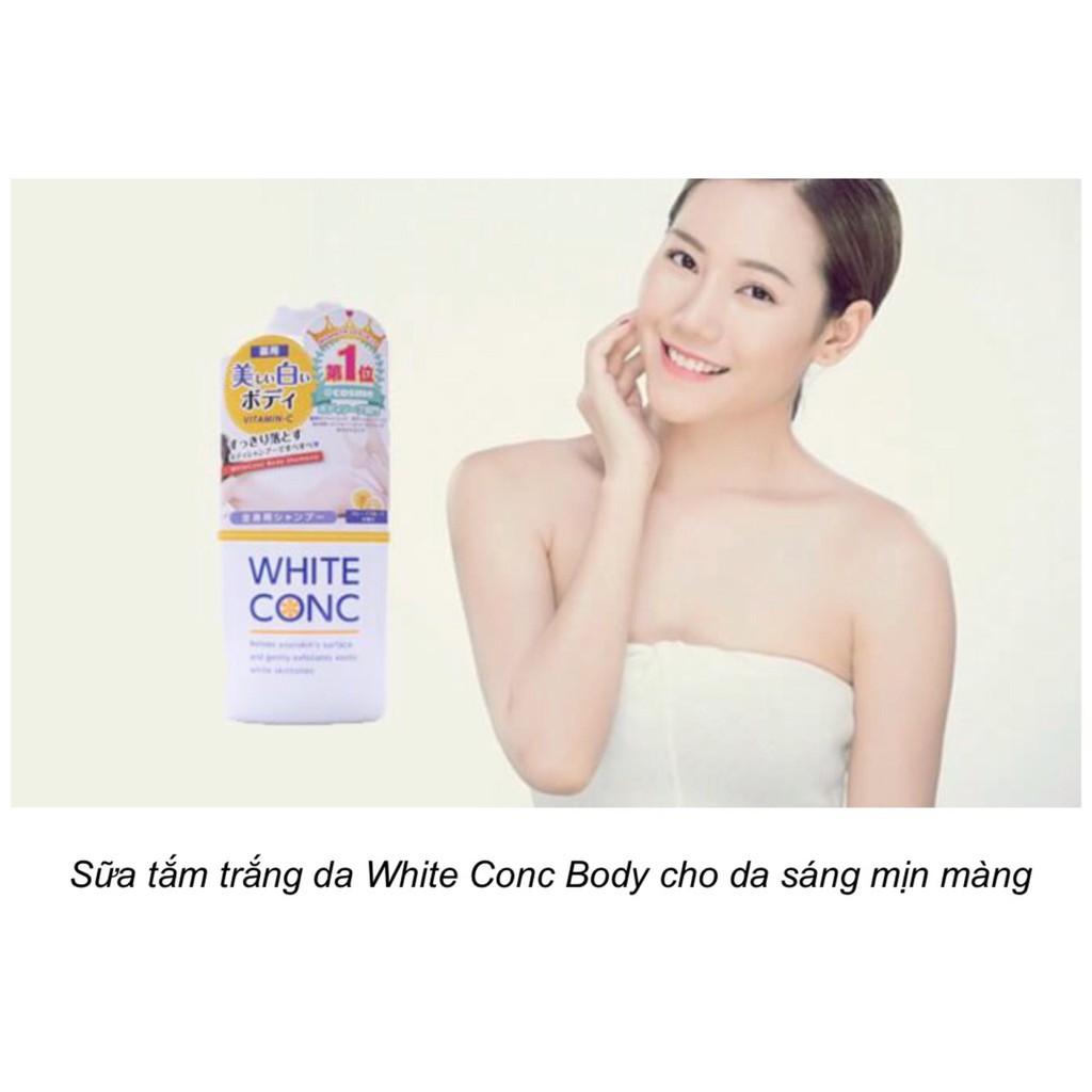 Sữa tắm trắng da White ConC Body Shampoo 360ml - Da trắng mịn sau mỗi lần tắm