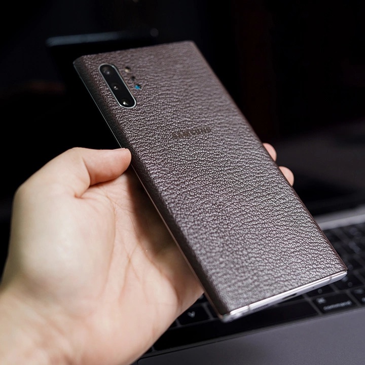 Miếng dán skin da thật cho Samsung Note 10plus Note 20 ultra S21 ultra S20 ultra s 22 ultra Note 9 8 S10 Plus